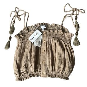 Crop Top Camisole Boho Top Size Medium